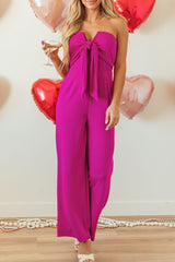 LIZAKOSHT - Tied Tube Wide Leg Jumpsuit