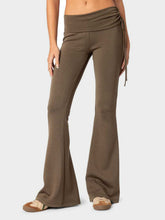 LIZAKOSHT  -  Drawstring Ruched Flare Pants