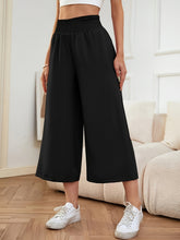 LIZAKOSHT - Elastic Waist Wide Leg Pants