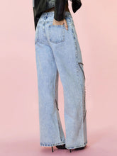 LIZAKOSHT  -  Studded Star Straight Jeans with Pockets