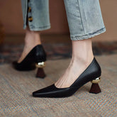 LIZAKOSHT - New Elegant High Heels,Women Pumps,Strange Heel Shallow Shoes Woman,Vintage Style Pointed Toe