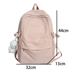 LIZAKOSHT - Waterproof Nylon Women Backpack Multi-Pocket Student Rucksack Female Travel Bag Book Schoolbag For Teenage Girl Boys Satchel