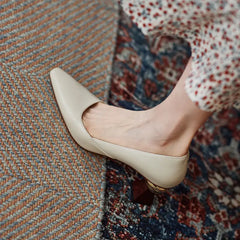 LIZAKOSHT - New Elegant High Heels,Women Pumps,Strange Heel Shallow Shoes Woman,Vintage Style Pointed Toe