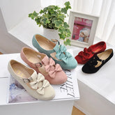 LIZAKOSHT - Sweet lolita shoes kawaii girl cosplay bowknot buckle thick heel round head women shoes princess leather shoes loli cos PU