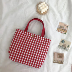LIZAKOSHT - Women Lattice Fashion Lunch Bag Portable Picnic School Work Lunch Bento Bags With Thickened Aluminum Film Small Tote