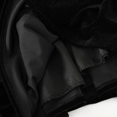 LIZAKOSHT  -  Vintage Hong Kong style velvet black temperament long-sleeved dress for women dress kawaii girl gothic lolita op loli cosplay