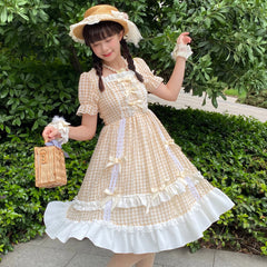 LIZAKOSHT  -  Princess tea party sweet lolita dress vintage lace bowknot cute printing victorian dress kawaii girl gothic lolita op loli cos