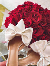 LIZAKOSHT - Summer Women's Slippers Bowknot Cat Heel Low Heel Mid Heel Pointed Toe Shoes Slippers High Heels