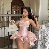 LIZAKOSHT - dress to impress codes Women's 2024 Summer New Pure Desire Style Tube Top Short Dress