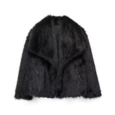 fall outfits 2024 Women's Thick Lamb Fur Black Coat Women's Winter 2024 New Fur Fur