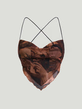 LIZAKOSHT - Women's Vintage Floral Print Backless Cami Top, Casual 2000s Y2K Asymmetrical Hem Tie Back Spaghetti Strap Top for All Seasons, Ladies Clothes for Daily Wear