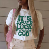 LIZAKOSHT - Women's Slogan Print Round Neck Crop Tee, Fashion Casual Crew Neck Skinny T-Shirt for Daily Holiday Vacation Outdoor Wear, Ladies Clothes for All Seasons