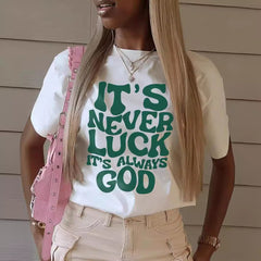 LIZAKOSHT - Women's Slogan Print Round Neck Crop Tee, Fashion Casual Crew Neck Skinny T-Shirt for Daily Holiday Vacation Outdoor Wear, Ladies Clothes for All Seasons