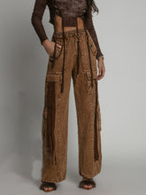 LIZAKOSHT - American Retro Washed Distressed Jeans Spring and Autumn Women's Fashion Niche Ribbon Design Multi-pocket Overalls