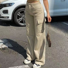 fall outfits 2024 Autumn Fashion Straight Jeans Casual High Waist Ins Street Pocket Tooling Loose Trousers