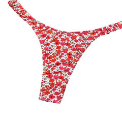 dress to impress 2024 New Swimsuit Women's Floral Triangle Cup Sexy Beach Bikini Huludao Swimsuit