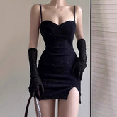 LIZAKOSHT - dress to impress codes Tube Top Flash Diamond Birthday Slim-Fit Sheath Dress New Elegant Sexy Party Dress Slimming Autumn