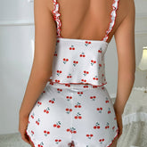 LIZAKOSHT - Tropical Print Short Sleeve Pajama Sets Graphic Elastic Shorts 2 Piece sleepwear pjsets 4