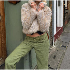 fall outfits 2024 Short Lapel Fur Coat 2024 Fashionable Women's Autumn and Winter Warm Commuter Coat