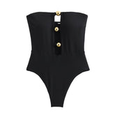 dream clothes 2024 Summer New Women's Clothing Fashion Street Decoration One-Word Chest Wrap Swimsuit 10-8752