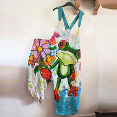 LIZAKOSHT - Women's Oil Painting Print Tie Shoulder Jumpsuit, Fashion Casual Sleeveless Straps Overalls for Daily Wear Beach Holiday Vacation, Ladies Summer Clothes