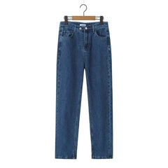 2000s fashion Washed Split Jeans for Women Autumn and Winter New American Retro Slimming Loose High Waist Straight Trousers