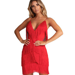 LIZAKOSHT - Women's Tiered Layer Tassel Trim Backless Halter Romper, Summer Clothes Women, Fashion Sleeveless Onesies, Women's Clothes For Beach Party Vacation