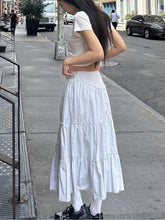 LIZAKOSHT - Korean Style Pleated Skirt All-match Low Waist Mid-length Umbrella Skirt