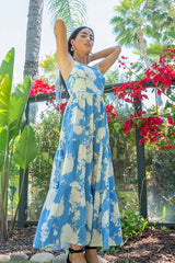 Lizakosht New Summer Dress One Word Neck Suspender Strapless Sleeveless Women'S Dress Holiday Casual Sexy Slim White Printed Dress