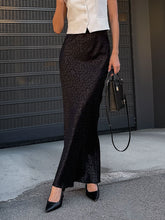 LIZAKOSHT - Cross-border Jacquard Leopard Print Skirt European and American 2024 Summer New Trend Hip-wrapped Jacquard Leopard Print Long Skirt