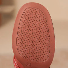 LIZAKOSHT - Women 4.5cm High Heels Classic French Style Pumps Female Metal Buckle Strap Thick Heels Lady Elegant Round Toe Mary Jane Shoes