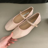 LIZAKOSHT  -  Patent Leather Round Toe Flat Mary Jane Shoes Women Spring New Casual Women Shoes Red Soft Sole Comfort Designer Ballet Shoes