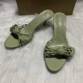 LIZAKOSHT - Green Leaf Narrow Band Women Gladiator Sandals Brand Design Summer Open Toe High Heels Mules Hollow Out Daily Ladies Party Shoes