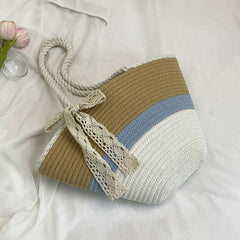 LIZAKOSHT - Stylish Oversized Tote Bag with Vibrant Patterns and Chic Tassel Detail Perfect for Summer Getaways and Shopping Spree