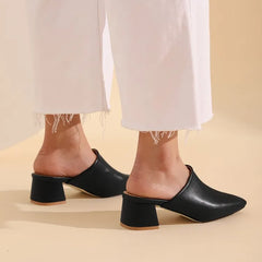 LIZAKOSHT - Shoes Flock Low Hoof Heels Basic Fabric Rubber Rome Low Flock Shoes Rome Rubber Basic Fabric Hoof