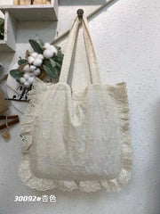 LIZAKOSHT - Female Exquisite Flower Embroidery Single Shoulder Bag Summer 2024 New Retro All-Fit Large Capacity Cloth Bag Handbag