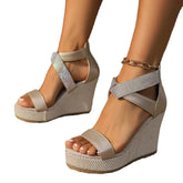 LIZAKOSHT - Women High Heels Sandals Women Summer Wedges Platform Fashion Slippers Walking Slides Outdoor Pumps Flip Flops Chaussures Femme