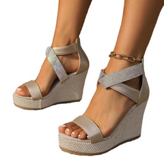 LIZAKOSHT - Women High Heels Sandals Women Summer Wedges Platform Fashion Slippers Walking Slides Outdoor Pumps Flip Flops Chaussures Femme