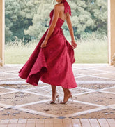 LIZAKOSHT - Women Clothing Sexy Sleeveless Lace-Up Halter Neck Backless Dress Elegant Evening Party Long Dress Summer New Arrivals