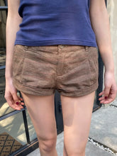 LIZAKOSHT - Brown Plaid Vintage Shorts Woman New Low Waist Cotton Straight Short Pants Female Autumn Y2k Streetwear Casual All-match Short