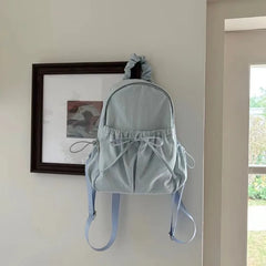 LIZAKOSHT - Korean Style Womens Backpack Aesthetic Fashion Elegant Students Small Travel Backpack Lightweight Casual Luxury Female Bag