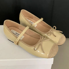 LIZAKOSHT  -  Autumn Women Round Toe Mary Jane Shoes Fashion Low Wedge Heel Ladies Elegant Ballerinas Shoes Round Toe Baot Shoes New Woman