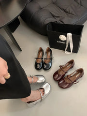 LIZAKOSHT - Women Shoes Autumn Shallow Mouth Female Footwear Low Heels Casual Sneaker Round Toe Modis Fall New Dress Retro 2024 Scandals Sol