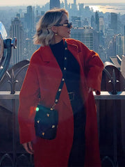 Lizakosht Chic Elegant Solid Woolen Long Tweed Coat For Women Fashion Long Sleeve Lapel Thick Overcoat Female Vintage Streetwear Outerwear