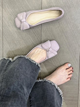 LIZAKOSHT - Women's Summer Footwear Moccasins Shoes for Woman with Bow Square Toe Purple Elegant Dress Social Free Shipping Spring E 39