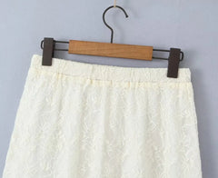 LIZAKOSHT - Perspective Skirt Women Lace Asymmetric Sexy Summer Skirt