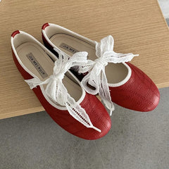 LIZAKOSHT - Fashion Round Toe Ballet Flats Women Butterfly-knot New Concise Casual Flat Shoes Comfy Silvery Brand Designer Women Shoes