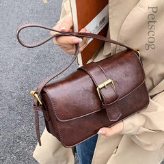 LIZAKOSHT - Retro Small Bag New Trendy Fashion Shoulder Underarm Bag Female Bag Autumn And Winter Vintage Messenger Small Square Bags