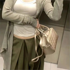 LIZAKOSHT - Hot Girl Y2k Star Embossed Handbag Women Champagne Gold Large Capacity Pillow Shoulder Bag Ladies Fashion Harajuku Crossbody Bag