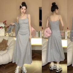 LIZAKOSHT  -  French Gentle Floral Camisole Dress For Women In The Spring Of 2024 Beautiful And Slimming With A Cinched Waist Elegant Camiso